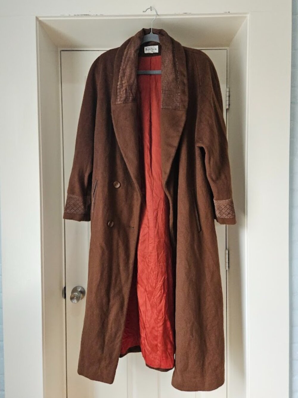Designs by Projections Vintage Mobwife Wool Blend Old Money Longline Coat Jacket